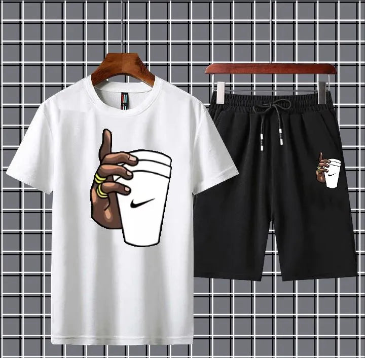TRENDY PRINTED SUMMER SHORT TRACKSUIT FOR MEN'S & BOYS