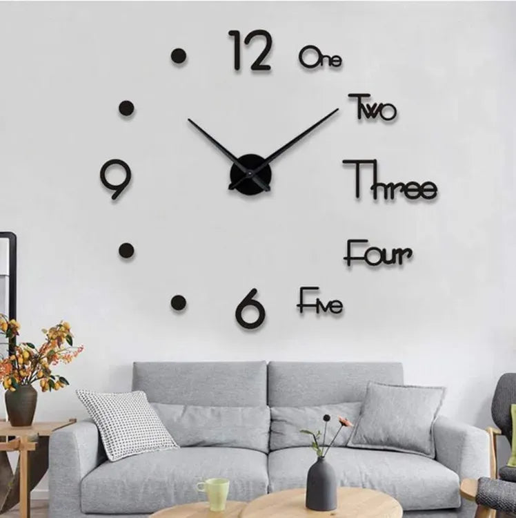 New 3D Wooden Wall Clock 24 Inch Wooden Clock