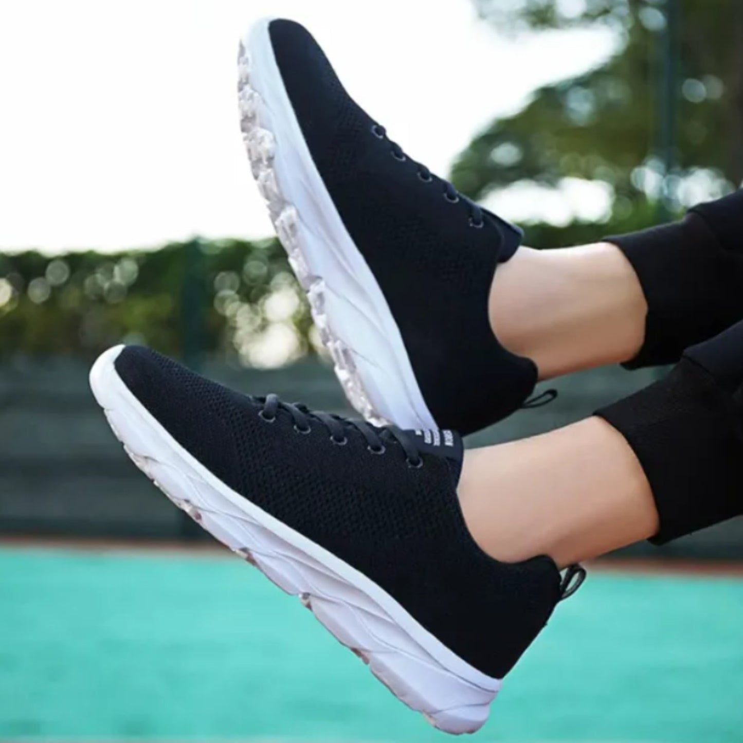 Foot Flexa Shoes For Men - Black Joggers - Shoes