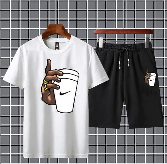 TRENDY PRINTED SUMMER SHORT TRACKSUIT FOR MEN'S & BOYS