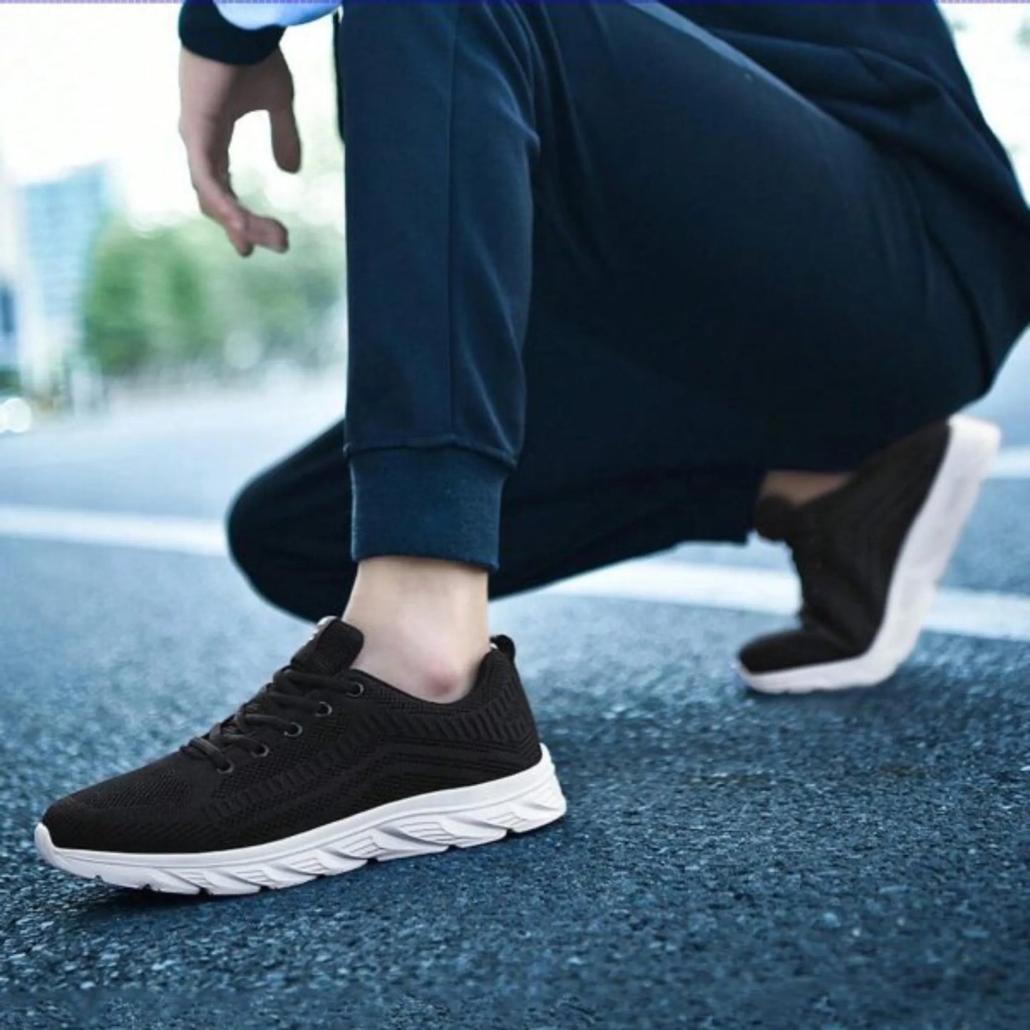 Foot Flexa Shoes For Men - Black Joggers - Shoes