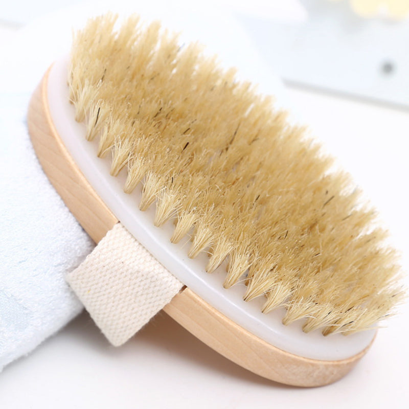 2 In 1 Dry Skin Body Brush Natural Bristle Dead