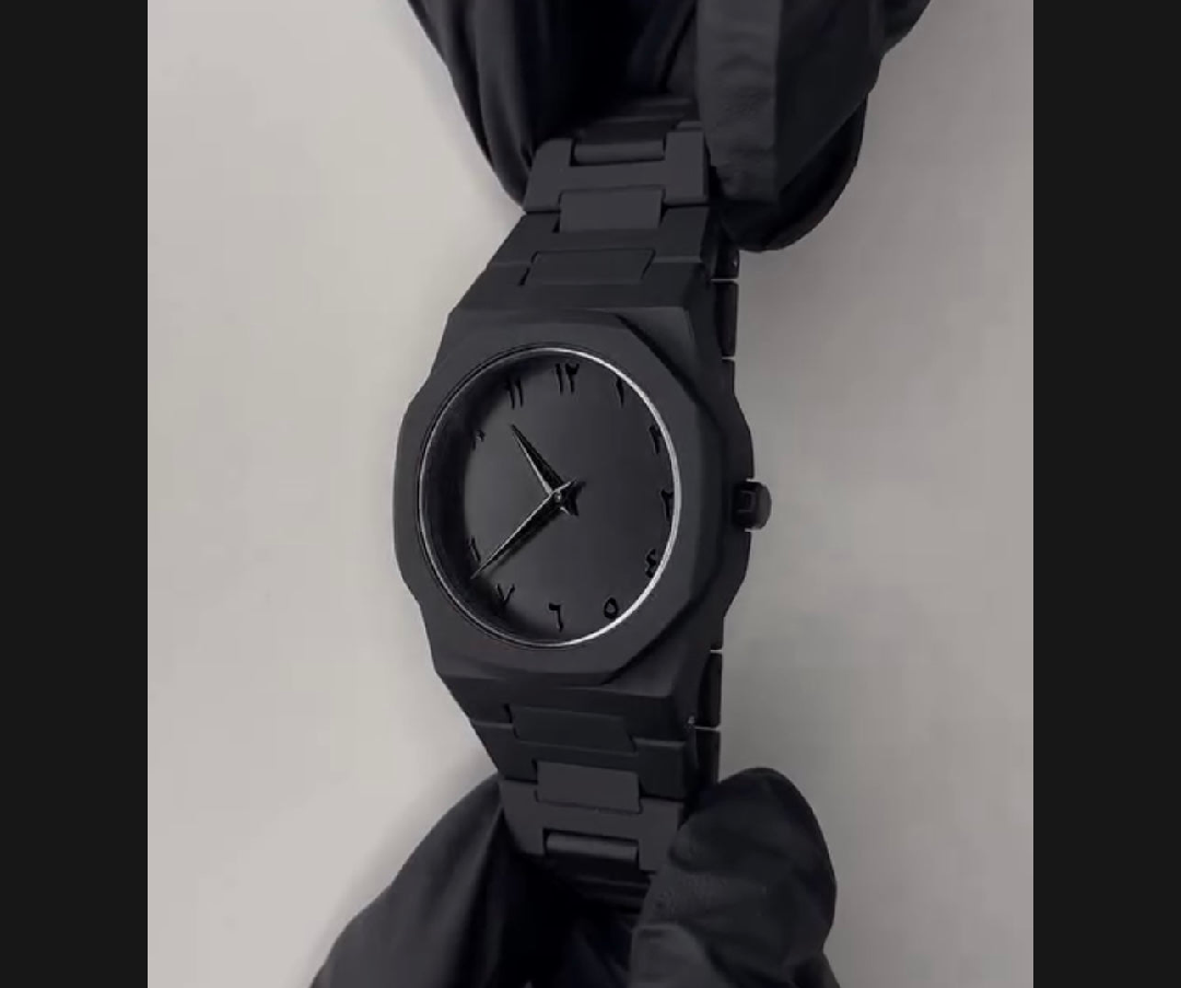 Black Arabic Aura Watch For Men