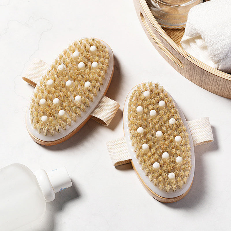 2 In 1 Dry Skin Body Brush Natural Bristle Dead
