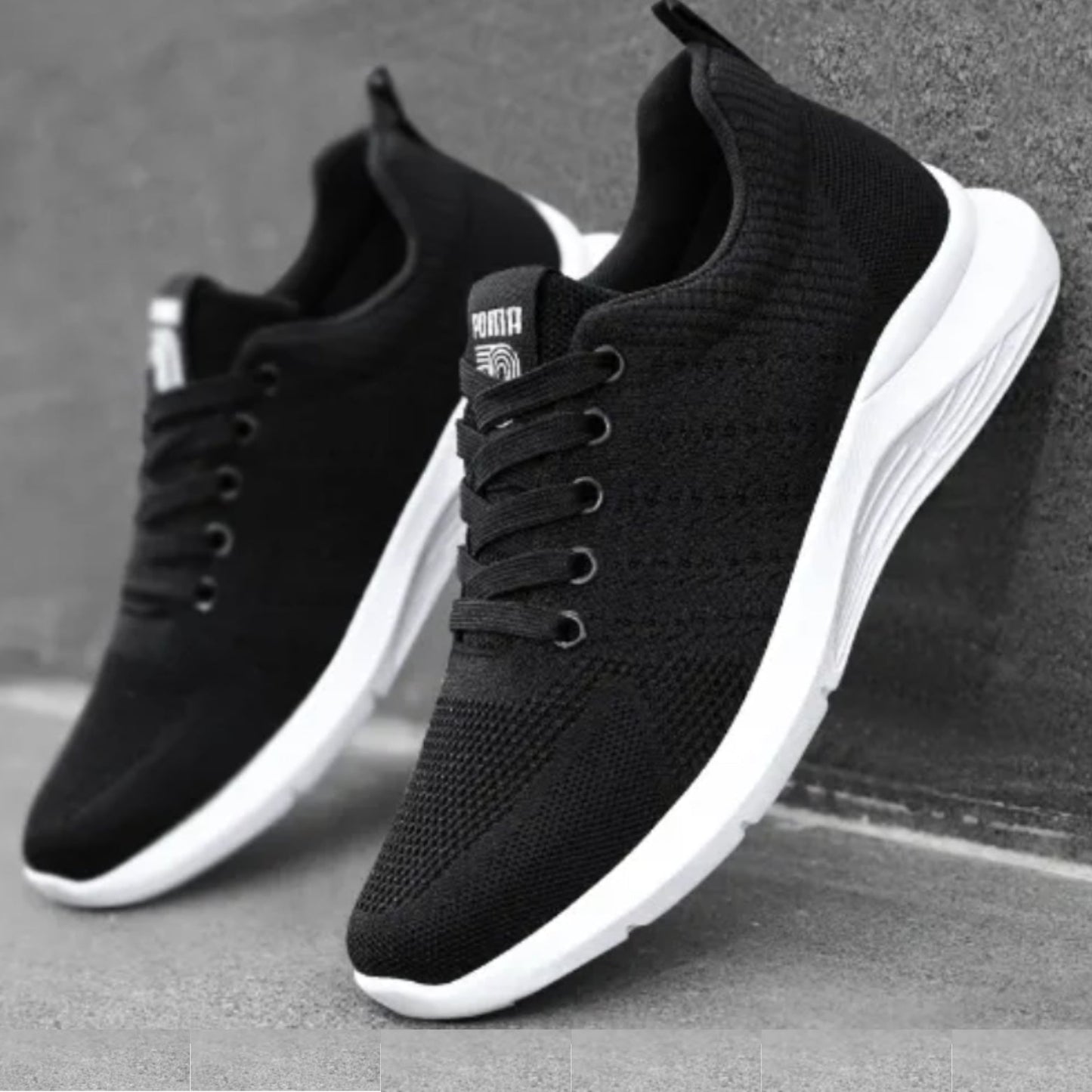 Foot Flexa Shoes For Men - Black Joggers - Shoes