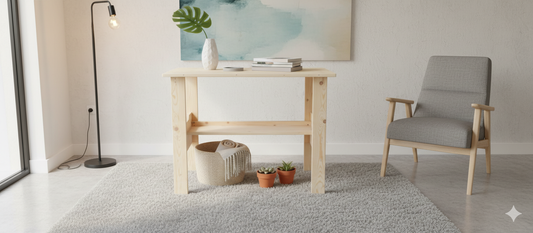 Partal wood minimalistic Table