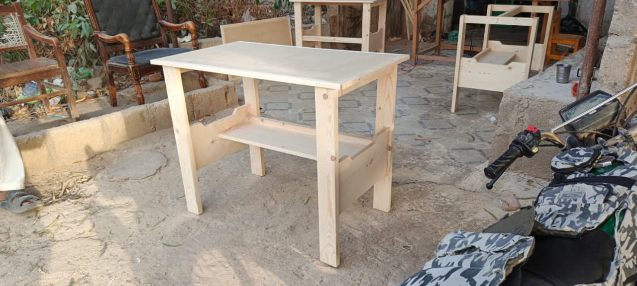 Partal wood minimalistic Table